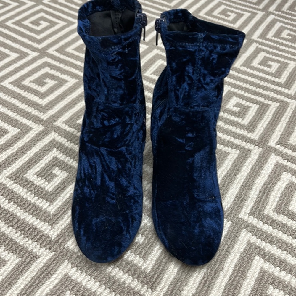 Velvet Blue Booties